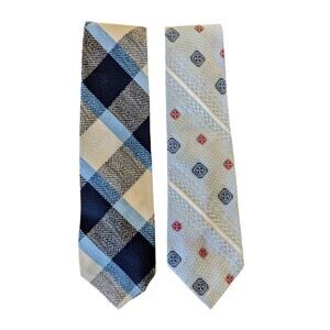 Set of Vintage 1980s Baron's by Damon Blue Formal Ties